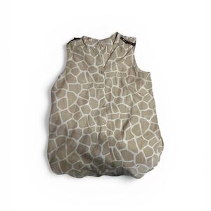 MICHAEL Michael Kors Beige and White Giraffe Print Blouse
